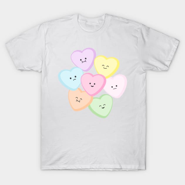 Candy Hearts | by queenie's cards T-Shirt by queenie's cards